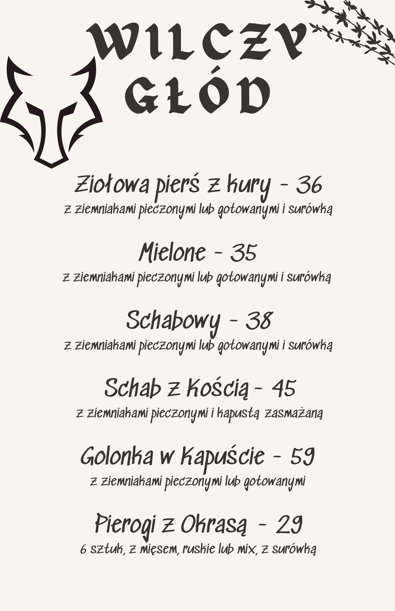 Menu Page 3